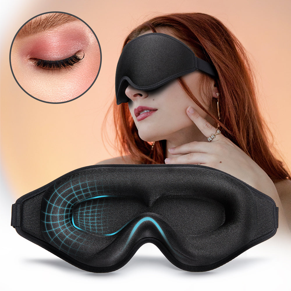 3D Natural Memory Foam Sleep Mask for Comfort